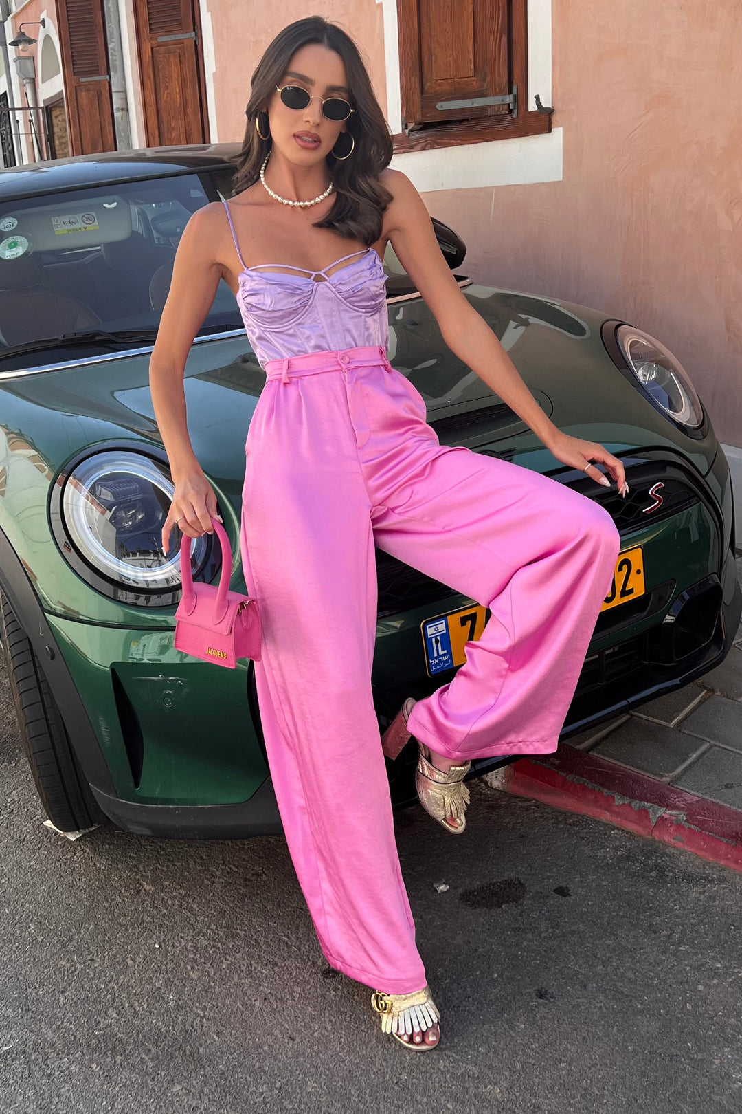 מכנסי ברי - פוקסיה