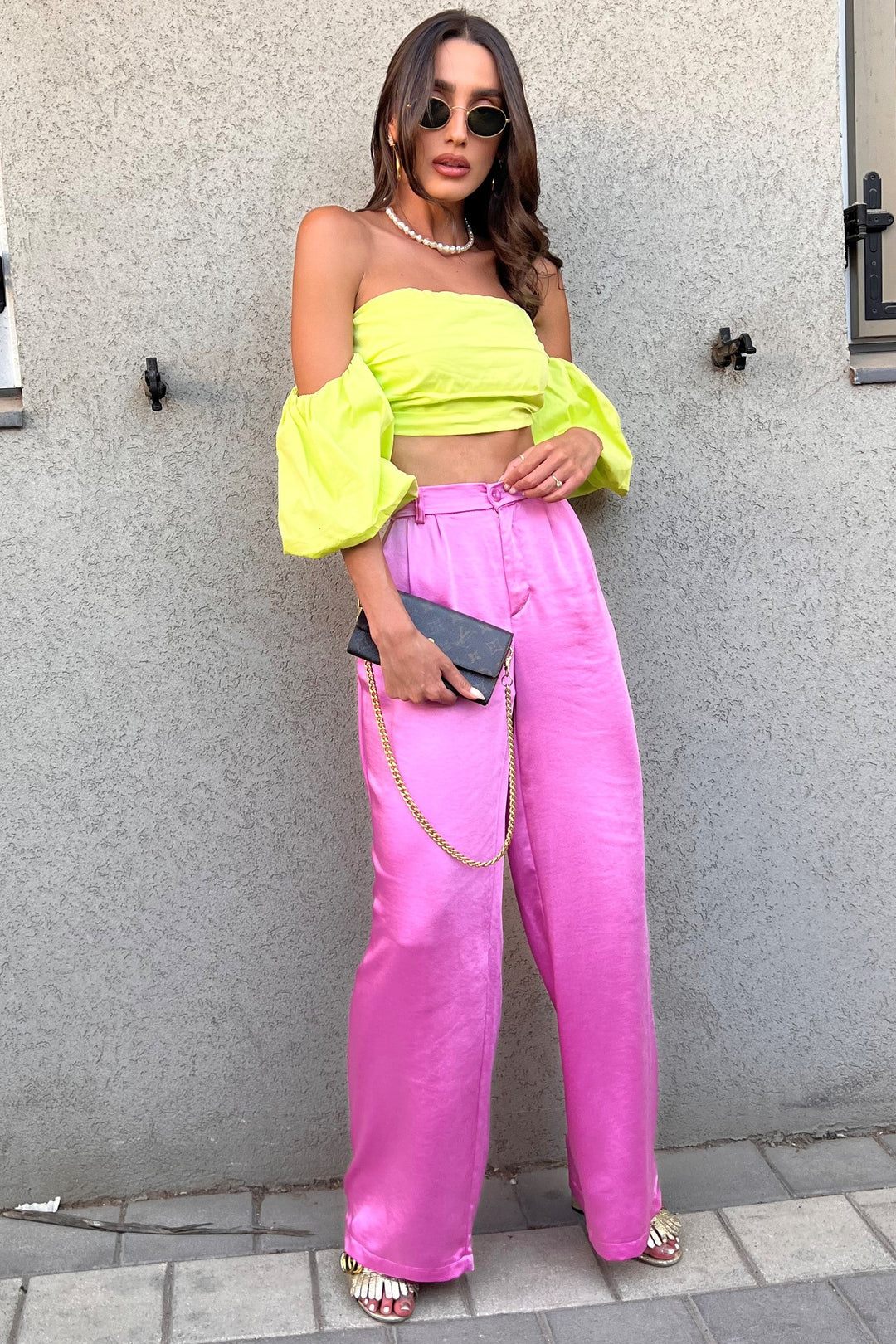 מכנסי ברי - פוקסיה