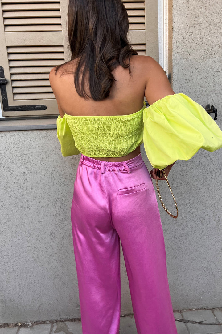 מכנסי ברי - פוקסיה