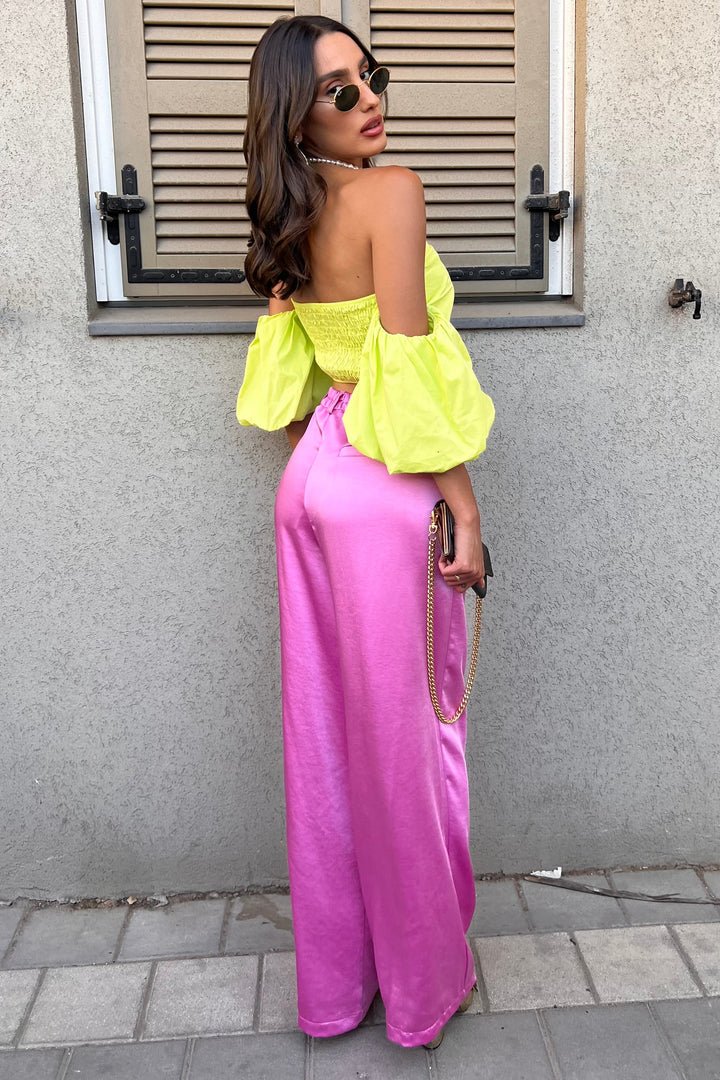 מכנסי ברי - פוקסיה