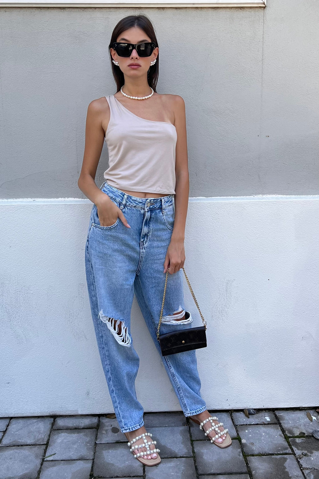 חולצת אסי - בז כהה