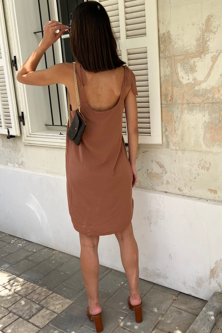 ⁨⁨שמלת אוליביה רקמה - בריק⁩⁩