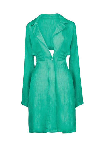 שמלה סנטוריני צבע ירוק- SANTORINI DRESS COLOR GREEN-