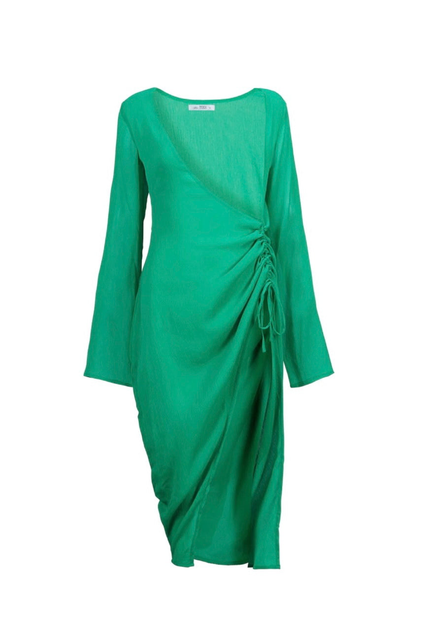 שמלת הוואי צבע ירוק -HAWAII DRESS COLOR GREEN