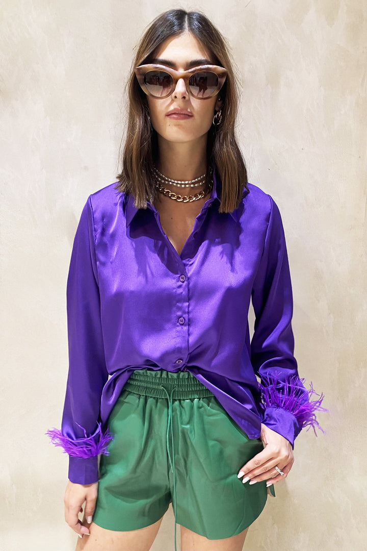 חולצה מכופתרת פאני סאטן